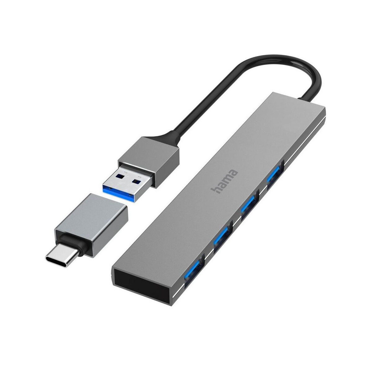 Huby usb z logo – hub usb, usb-c hama VH072-19_AAA01 Hub USB, USB-C Hama VH072-19_AAA01
