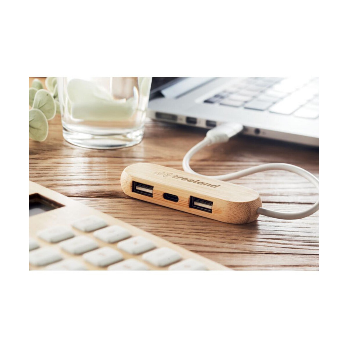 Huby usb z logo – hub usb z podwójnym wejściem vina c mo6848-40-ambiant hub USB z podwójnym wejściem VINA C mo6848-40-ambiant