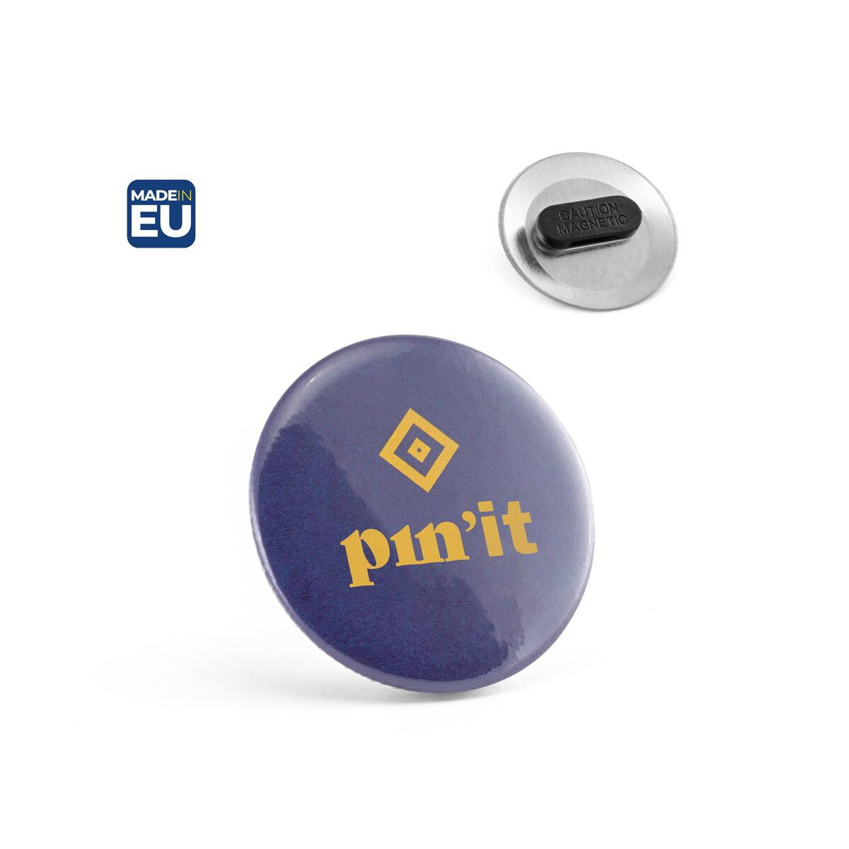 Button P'IN 8. Button P'IN 8. Okrągła przypinka z podwójnym zapięciem magnetycznym 73127_set