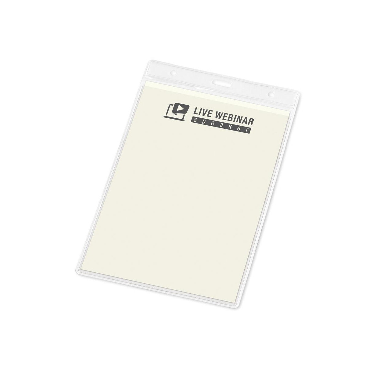 Identyfikatory z logo – whitman. pionowe etui na identyfikator wykonane z pvc 93359_110-logo WHITMAN. Pionowe etui na identyfikator wykonane z PVC 93359_110-logo