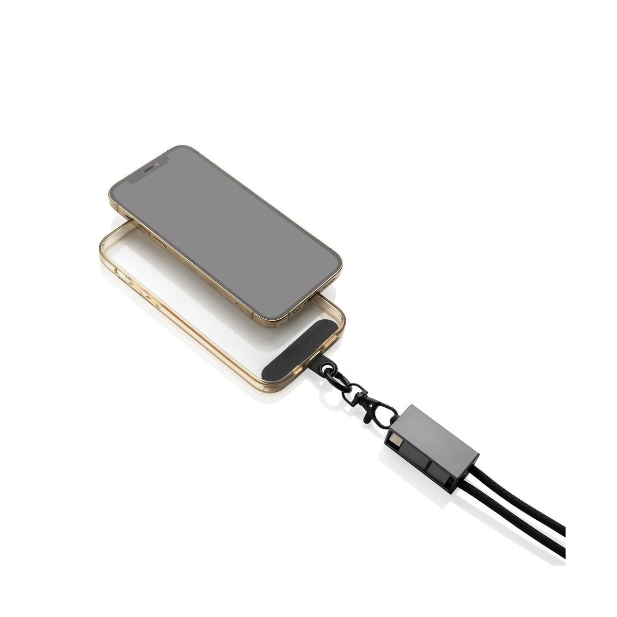 Kable usb z logo – kabel do ładowania 2 w 1, smycz na telefon terra P302.5402__B_4 Kabel do ładowania 2 w 1, smycz na telefon Terra P302.5402__B_4