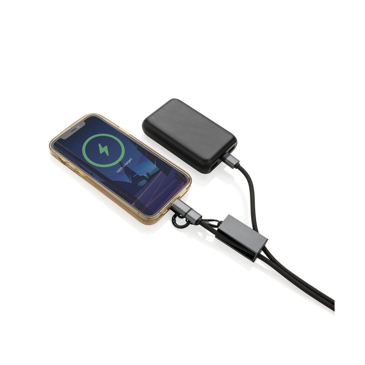 Kable usb z logo – kabel do ładowania 2 w 1, smycz na telefon terra P302.5402__B_7 Kabel do ładowania 2 w 1, smycz na telefon Terra P302.5402__B_7