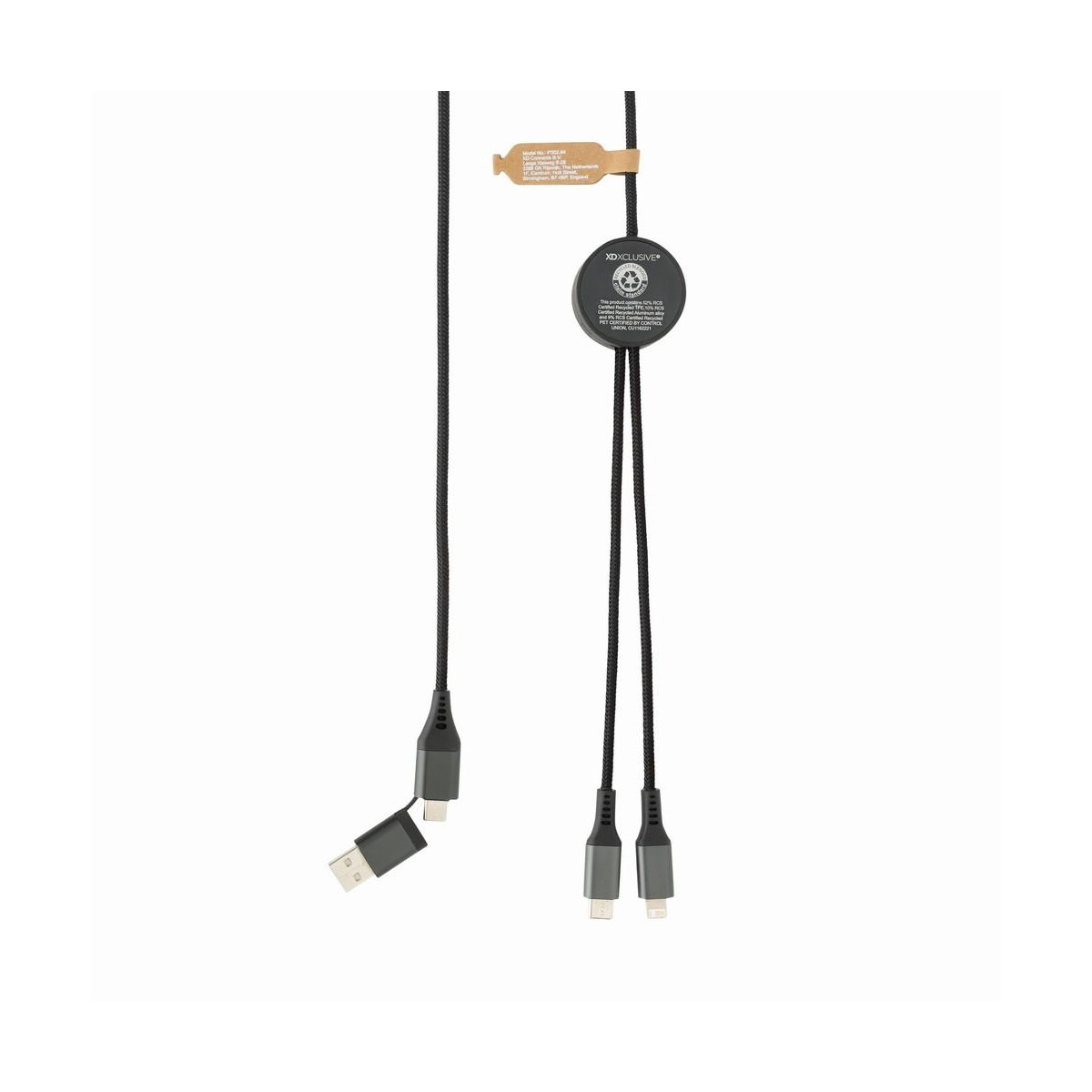 Kable usb z logo – kabel do ładowania 4 w 1 terra, 3m P302.6402__B_4 Kabel do ładowania 4 w 1 Terra, 3m P302.6402__B_4