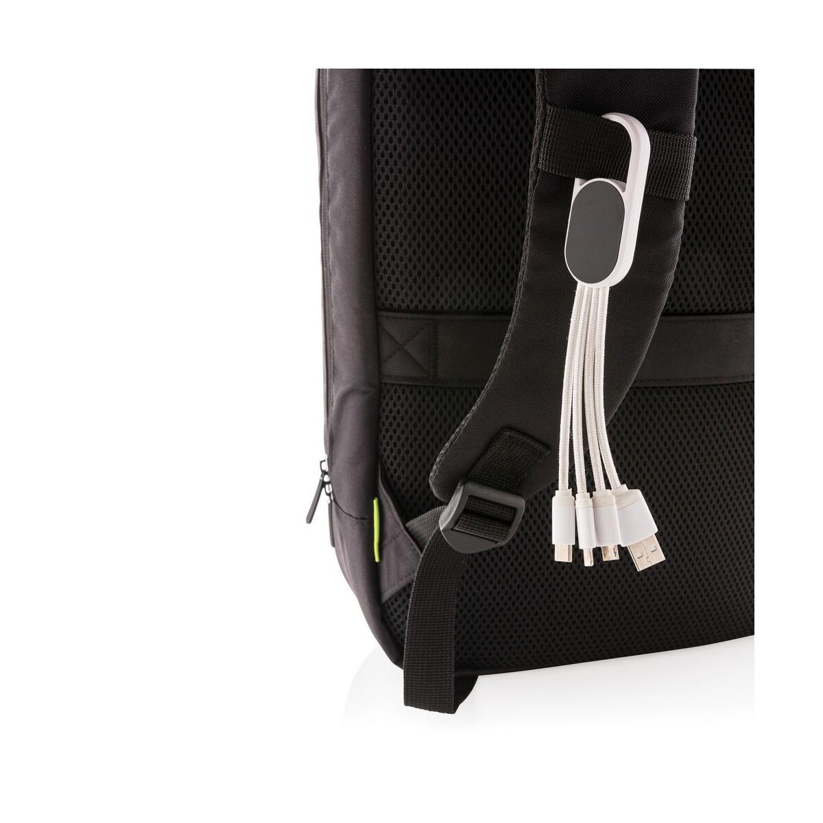 Kable usb z logo – kabel do ładowania 4 w 1 z karabińczykiem P302.073__B_3 Kabel do ładowania 4 w 1 z karabińczykiem P302.073__B_3