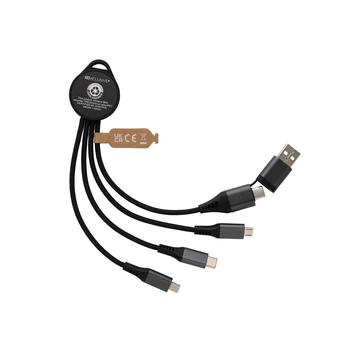 Kable usb z logo – kabel do ładowania 6 w 1 terra P302.672__B_2 Kabel do ładowania 6 w 1 Terra P302.672__B_2