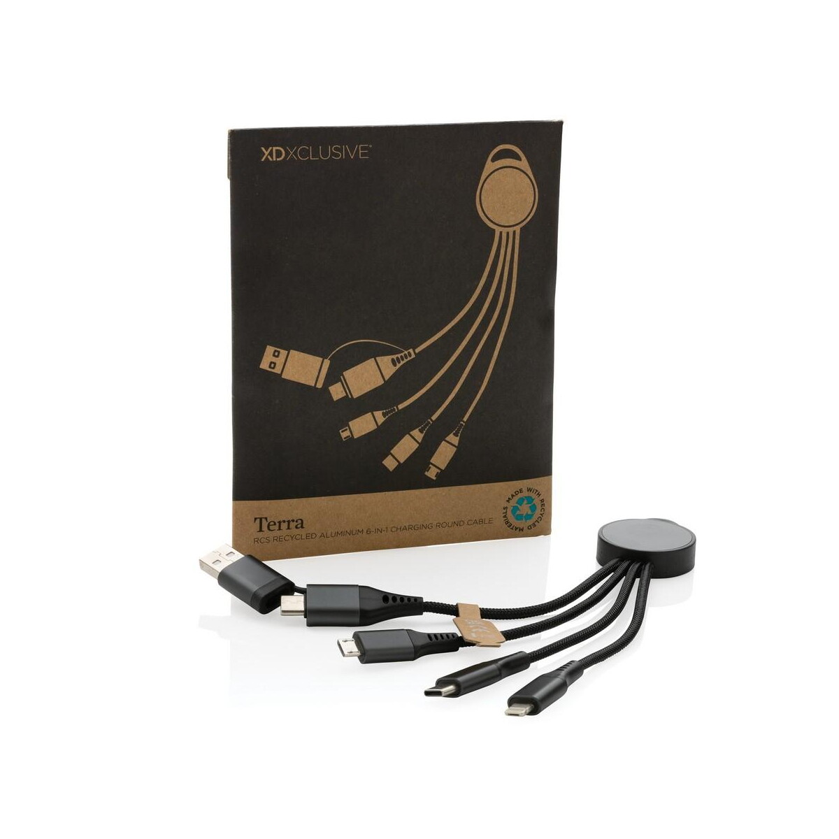 Kable usb z logo – kabel do ładowania 6 w 1 terra P302.672__P_500 Kabel do ładowania 6 w 1 Terra P302.672__P_500