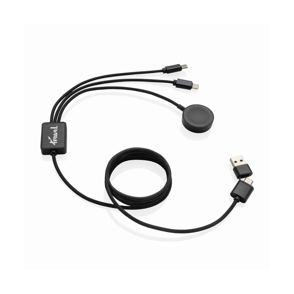 Kable usb z logo – kabel do ładowania 6 w 1 terra, bezprzewodowa ładowarka do zegarka P302.5902__D_100 Kabel do ładowania 6 w 1 Terra, bezprzewodowa ładowarka do zegarka P302.5902__D_100