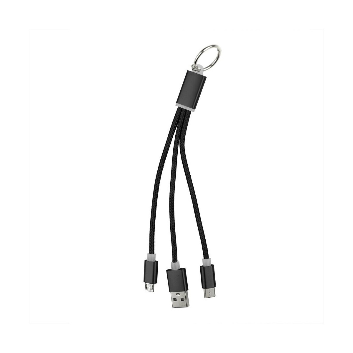 Kable usb z logo – kabel do ładowania, brelok do kluczy V0345-03_AAA02 Kabel do ładowania, brelok do kluczy V0345-03_AAA02