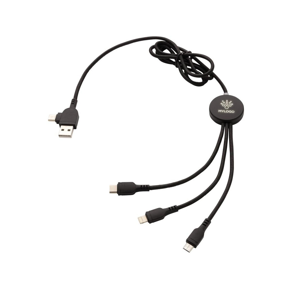 Kable usb z logo – kabel do ładowania z podświetleniem logotypu P302.391__D_100 Kabel do ładowania z podświetleniem logotypu P302.391__D_100
