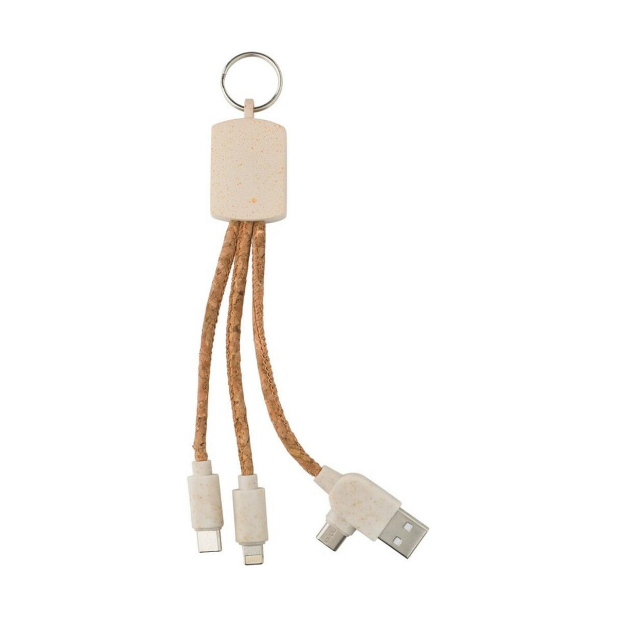 Kable usb z logo – korkowy kabel do ładowania V1688-16_AAB01 Korkowy kabel do ładowania V1688-16_AAB01