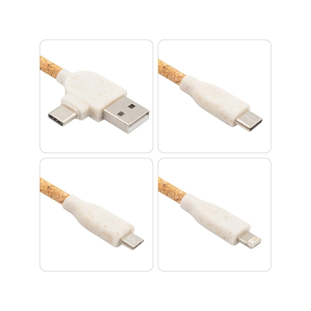 Kable usb z logo – korkowy kabel do ładowania b’right, bambusowy element, brelok do kluczy | antez V1294-00_IDE01 Korkowy kabel do ładowania B'RIGHT, bambusowy element, brelok do kluczy | Antez V1294-00_IDE01