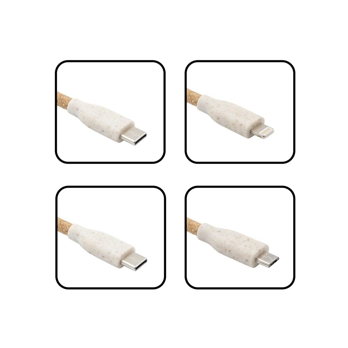Kable usb z logo – korkowy kabel do ładowania b’right | brent V0048-00_IDE01 Korkowy kabel do ładowania B'RIGHT | Brent V0048-00_IDE01