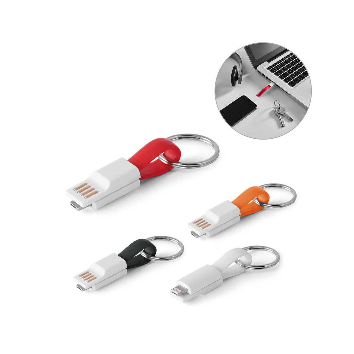 RIEMANN. Kabel USB ze złączem 2 w 1 z ABS i PVC 97152_set