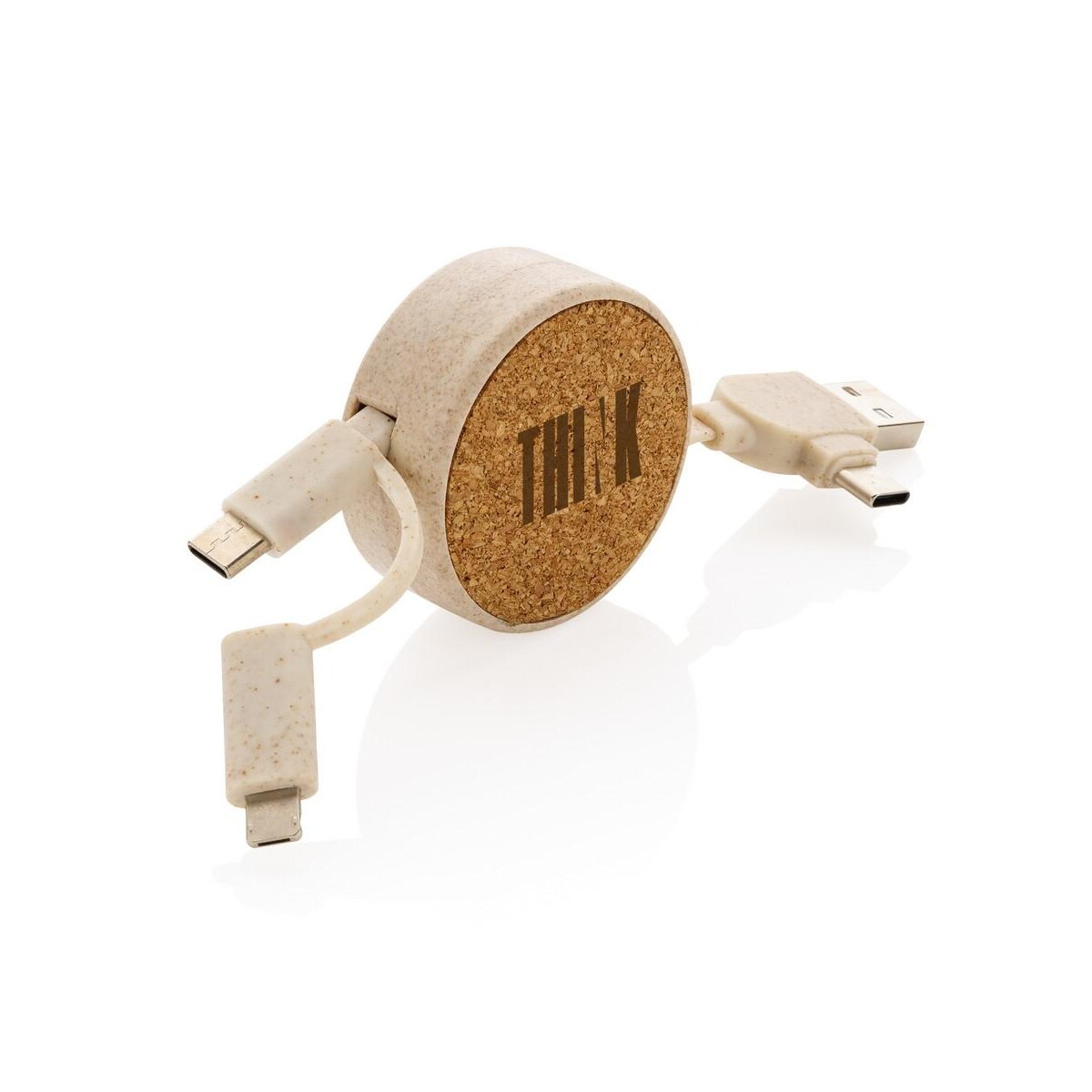 Kable usb z logo – zwijany kabel do ładowania P302.369__D_100 Zwijany kabel do ładowania P302.369__D_100