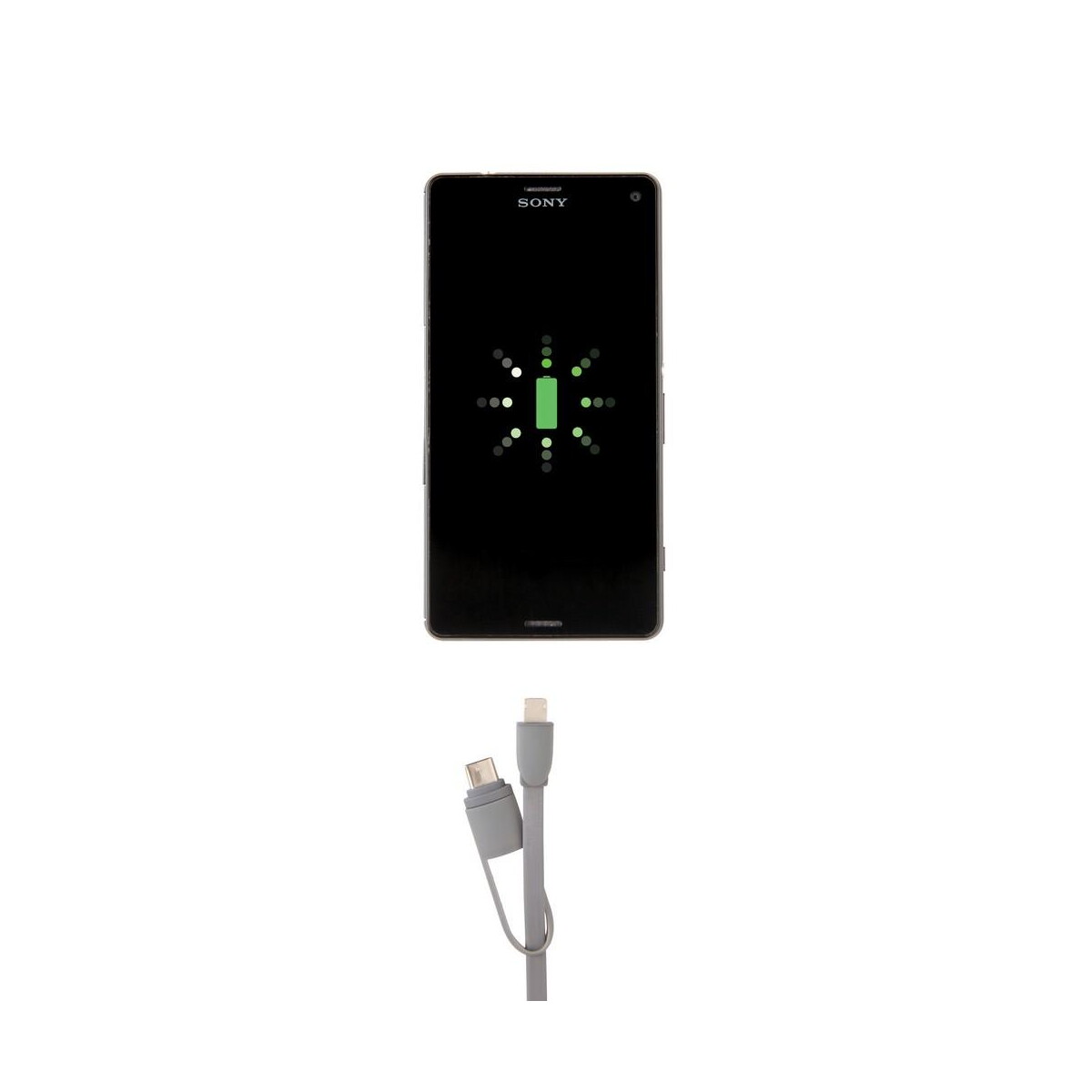 Kable usb z logo – zwijany kabel do ładowania i synchronizacji 3 w 1 P302.223__B_5 Zwijany kabel do ładowania i synchronizacji 3 w 1 P302.223__B_5
