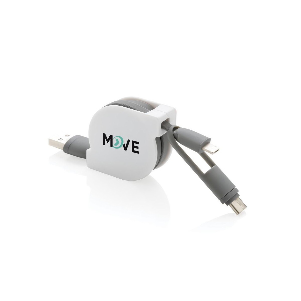 Kable usb z logo – zwijany kabel do ładowania i synchronizacji 3 w 1 P302.223__D_100 Zwijany kabel do ładowania i synchronizacji 3 w 1 P302.223__D_100