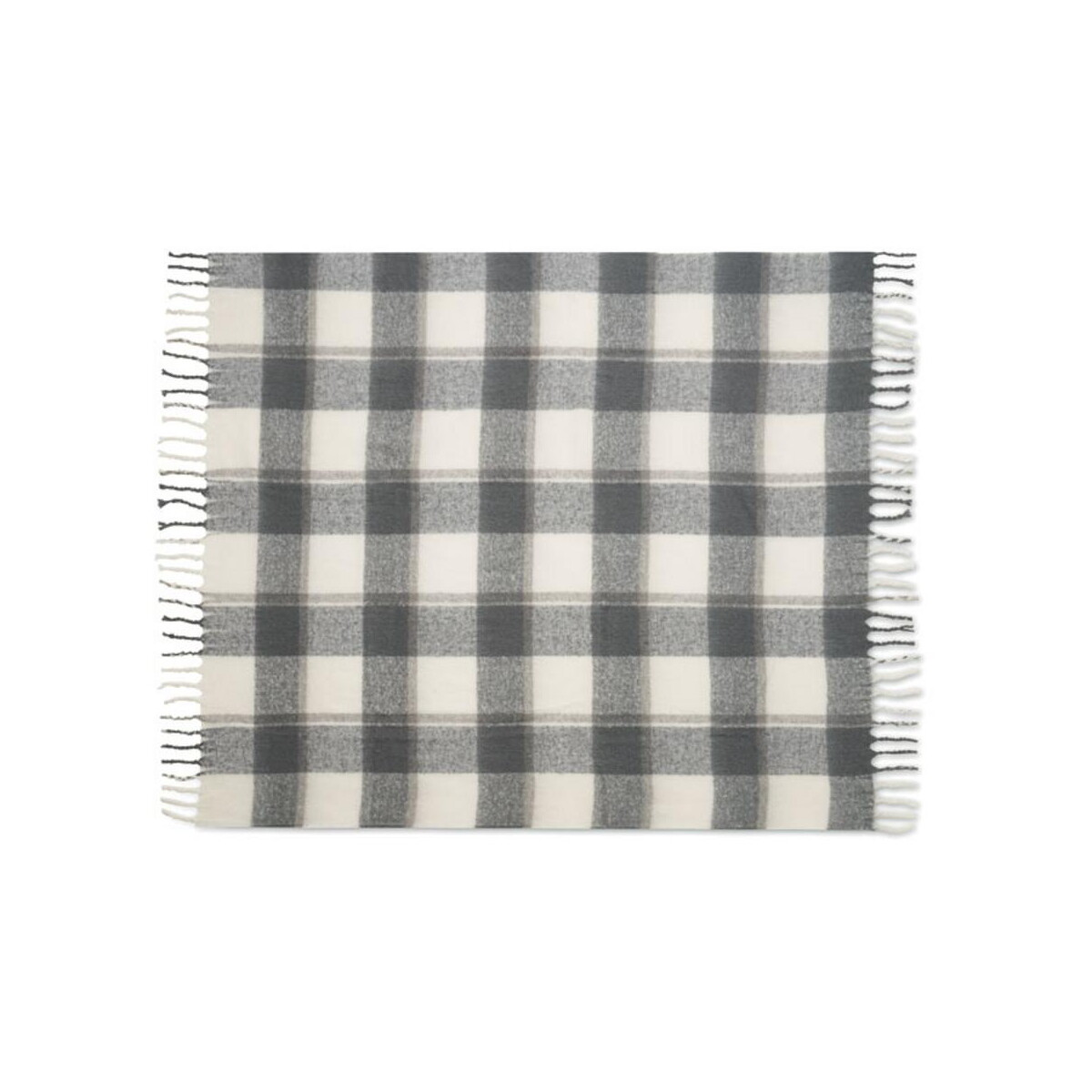 Koce z logo – koc moherowy w kratę quet mo2382-07-side Koc moherowy w kratę QUET mo2382-07-side