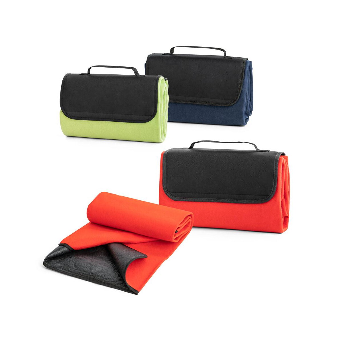 Koce z logo – riley. koc polarowy 180 g/m² z daszkiem 99076_set RILEY. Koc polarowy 180 g/m² z daszkiem 99076_set