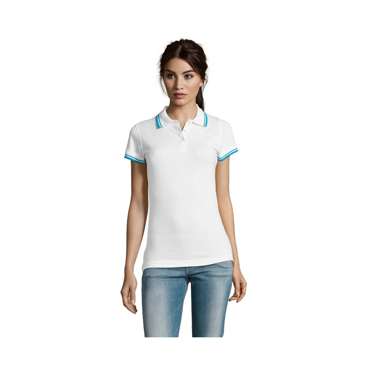 Koszulki polo z logo – pasadena damskie polo 200g pasadena women s00578-qu PASADENA damskie polo 200g PASADENA WOMEN s00578-qu