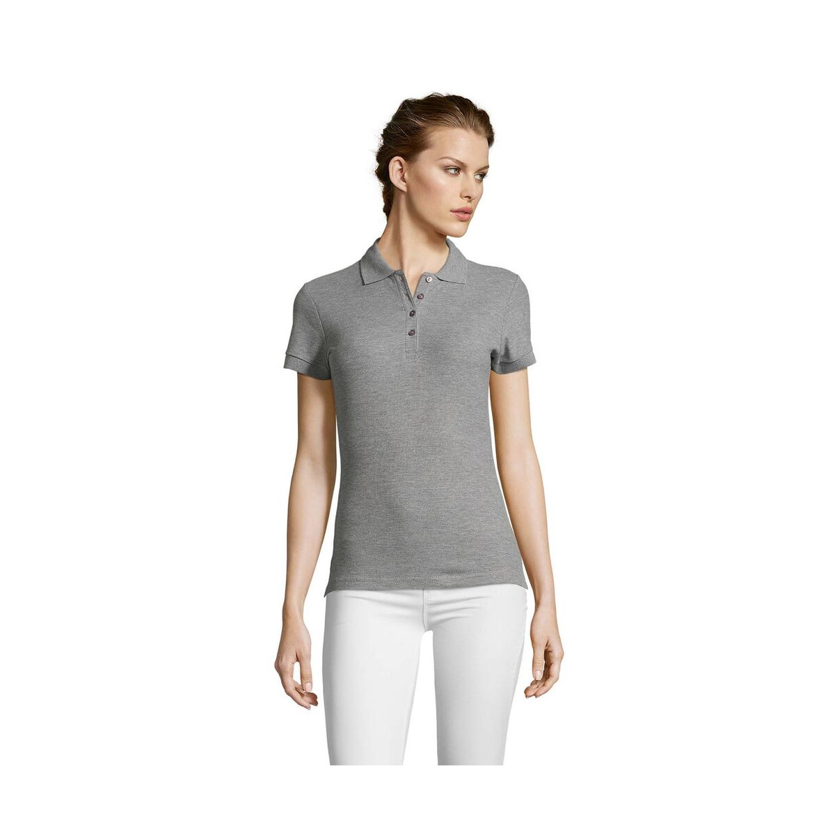 Koszulki polo z logo – people damskie polo 210g people s11310-gy PEOPLE Damskie POLO 210g PEOPLE s11310-gy