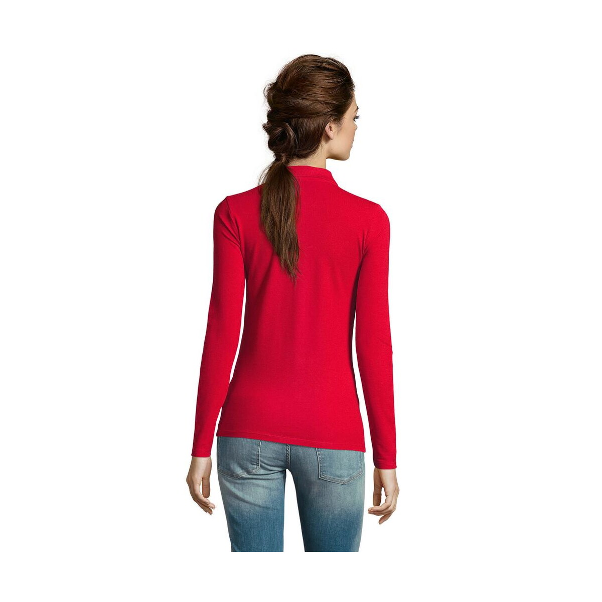 Koszulki polo z logo – perfect damskie lsl polo180 perfect lsl women s02083-rd-back PERFECT Damskie LSL POLO180 PERFECT LSL WOMEN s02083-rd-back