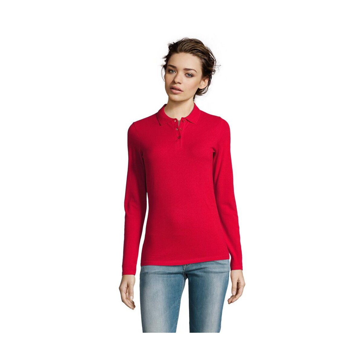Koszulki polo z logo – perfect damskie lsl polo180 perfect lsl women s02083-rd PERFECT Damskie LSL POLO180 PERFECT LSL WOMEN s02083-rd