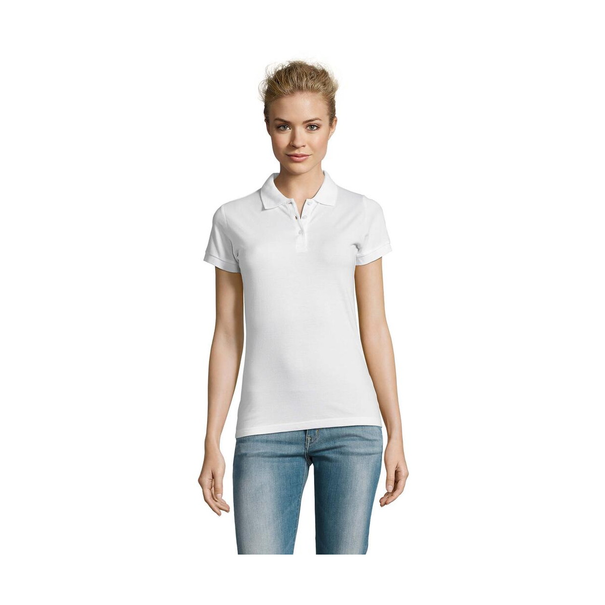 Koszulki polo z logo – perfect damskie polo 180g perfect women s11347-wh PERFECT Damskie POLO 180g PERFECT WOMEN s11347-wh