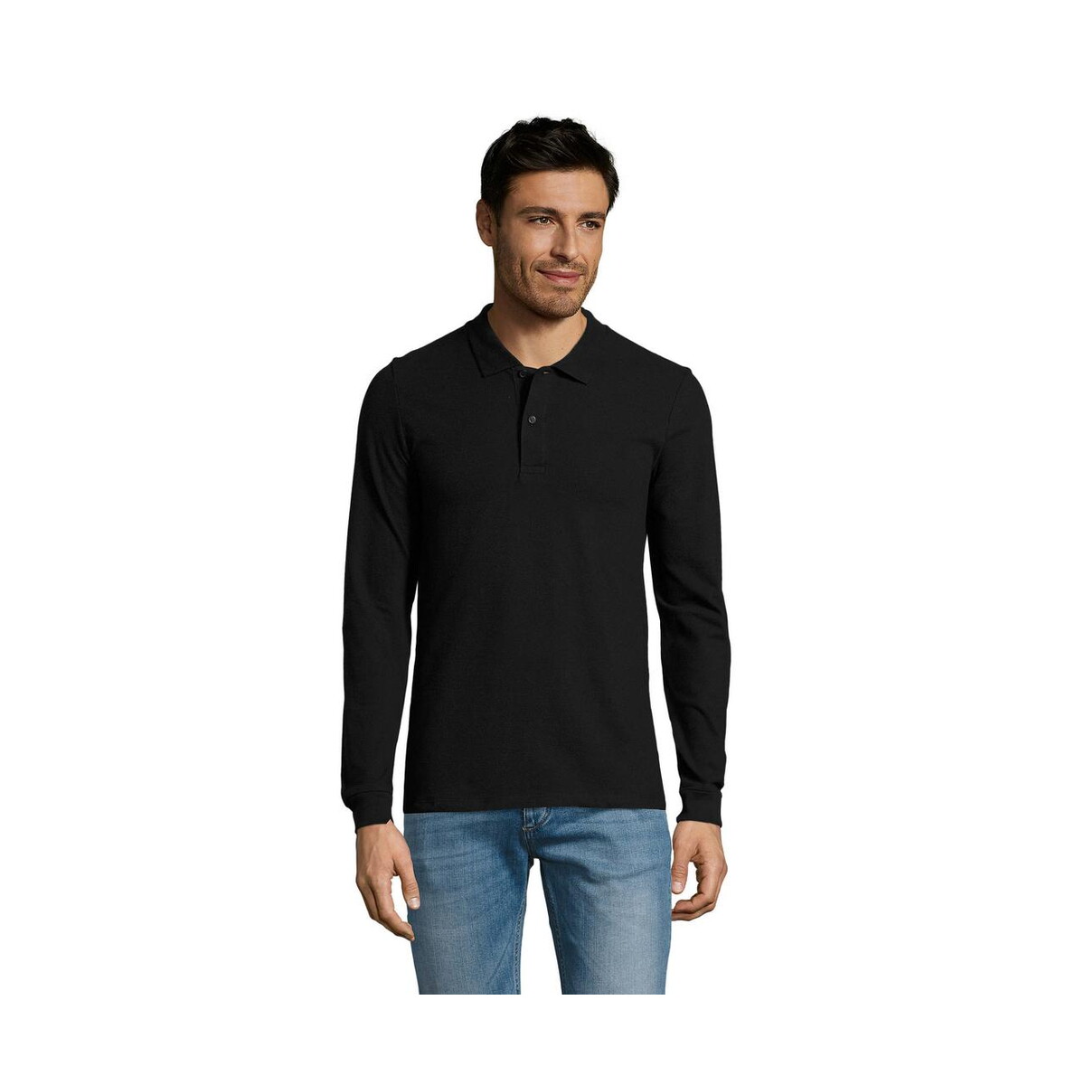 PERFECT MEN LSL POLO 180g PERFECT LSL MEN s02087-bk