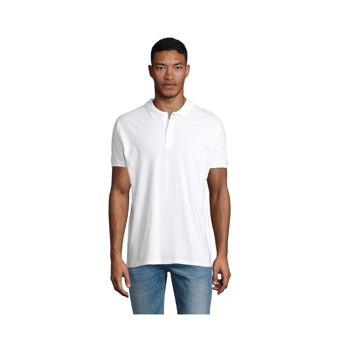 Koszulki polo z logo – planet men polo 170g planet men s03566-wh PLANET MEN polo 170g PLANET MEN s03566-wh