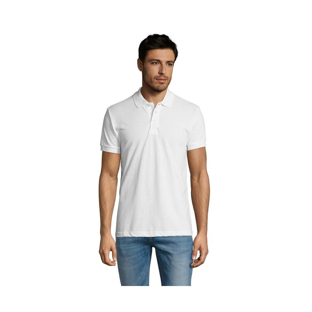 Koszulki polo z logo – prime męskie polo 200g prime men s00571-wh PRIME Męskie polo 200g PRIME MEN s00571-wh