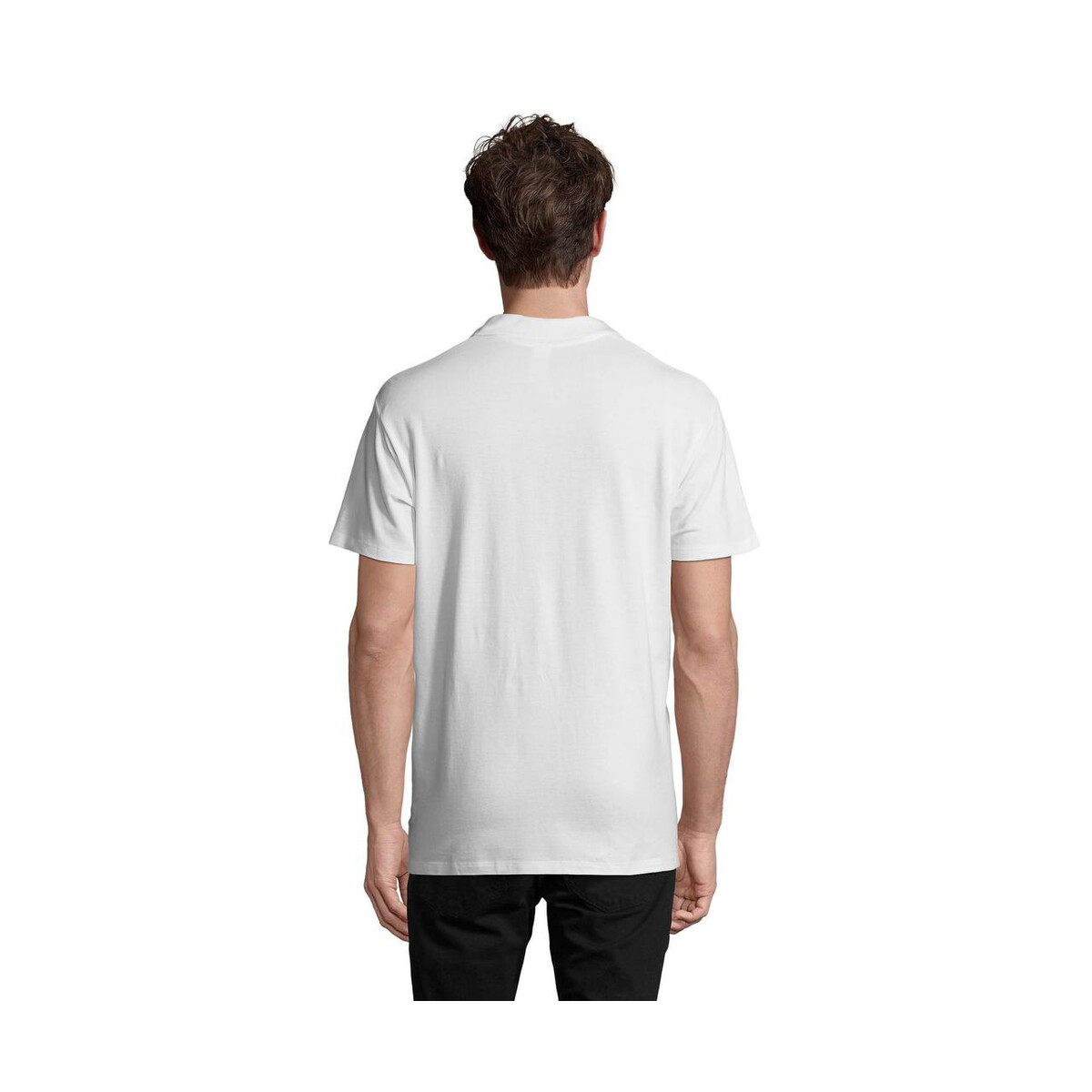 Koszulki polo z logo – spring ii men polo 210g spring ii s11362-wh-back SPRING II MEN Polo 210g SPRING II s11362-wh-back