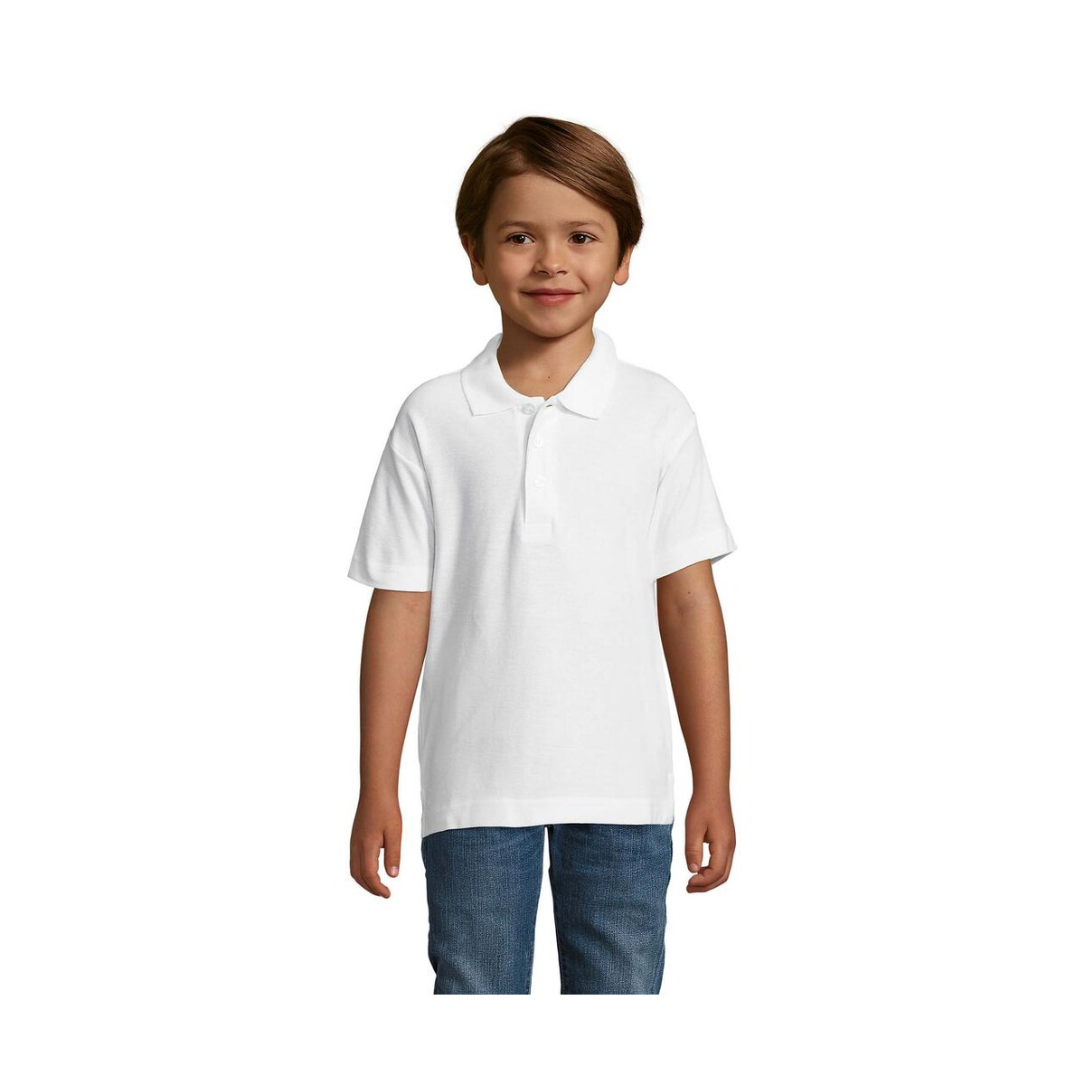 Koszulki polo z logo – summer ii kids polo 170g summer ii kids s11344-wh SUMMER II KIDS Polo 170g SUMMER II KIDS s11344-wh