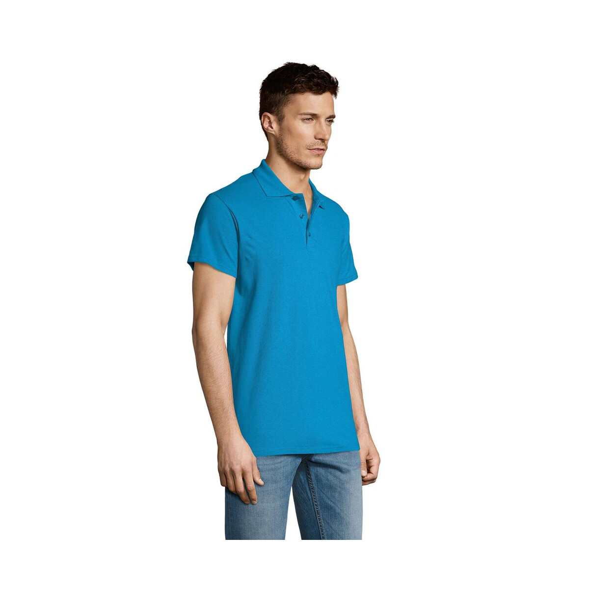 Koszulki polo z logo – summer ii men polo 170g summer ii s11342-aq-side SUMMER II MEN polo 170g SUMMER II s11342-aq-side