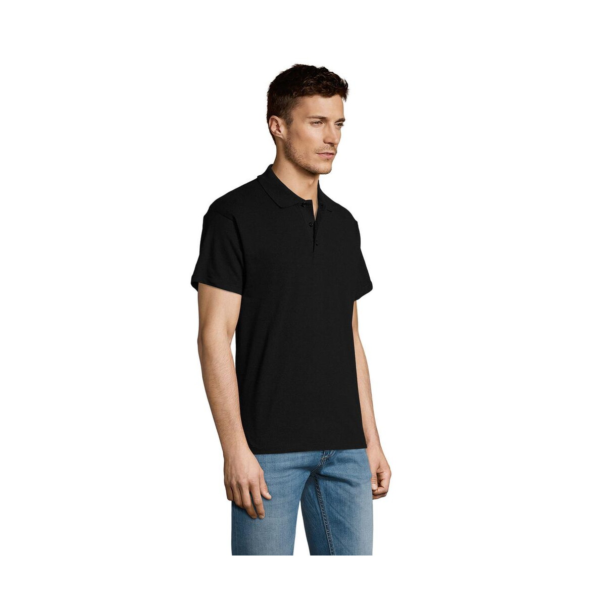 Koszulki polo z logo – summer ii men polo 170g summer ii s11342-bk-side SUMMER II MEN polo 170g SUMMER II s11342-bk-side