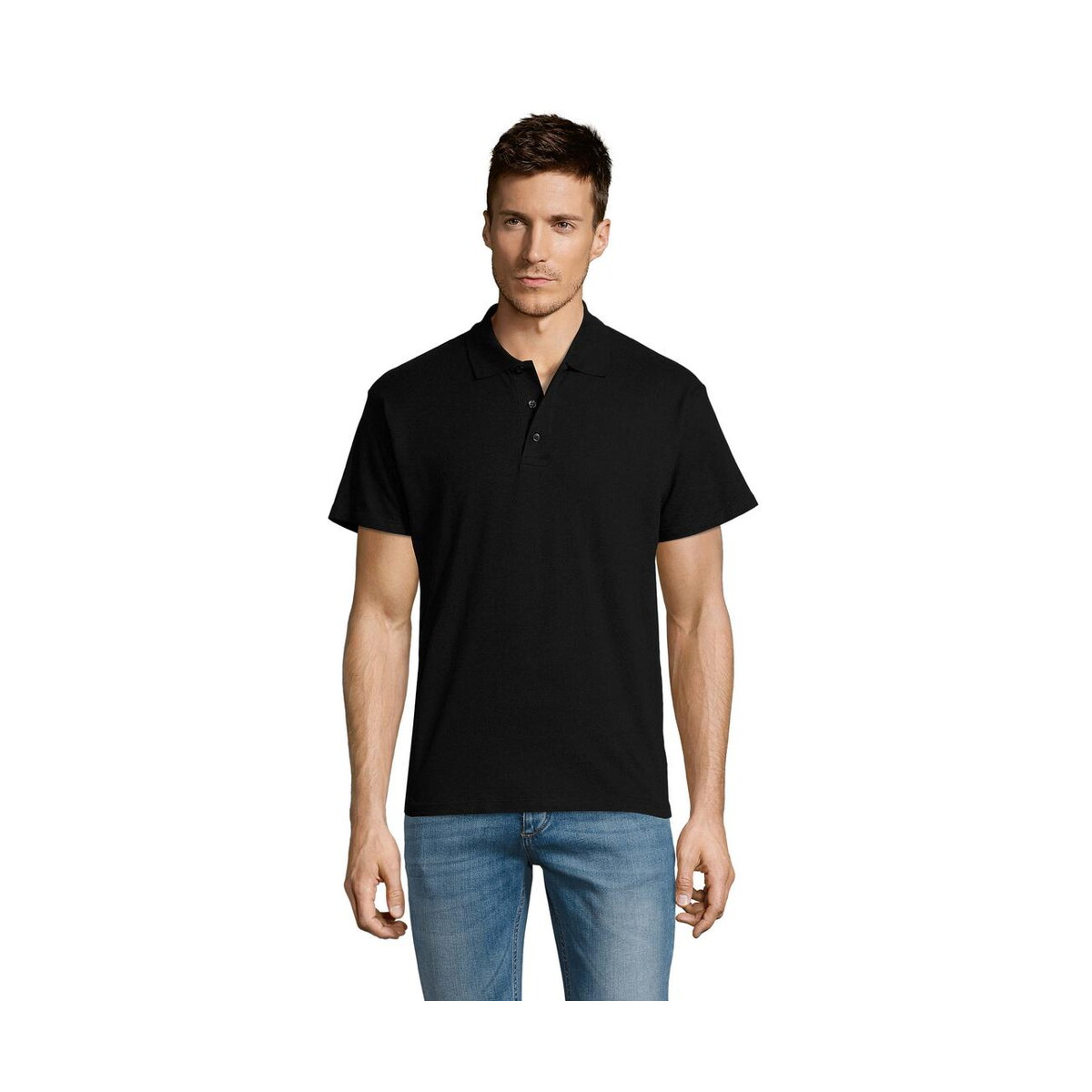 Koszulki polo z logo – summer ii men polo 170g summer ii s11342-bk SUMMER II MEN polo 170g SUMMER II s11342-bk