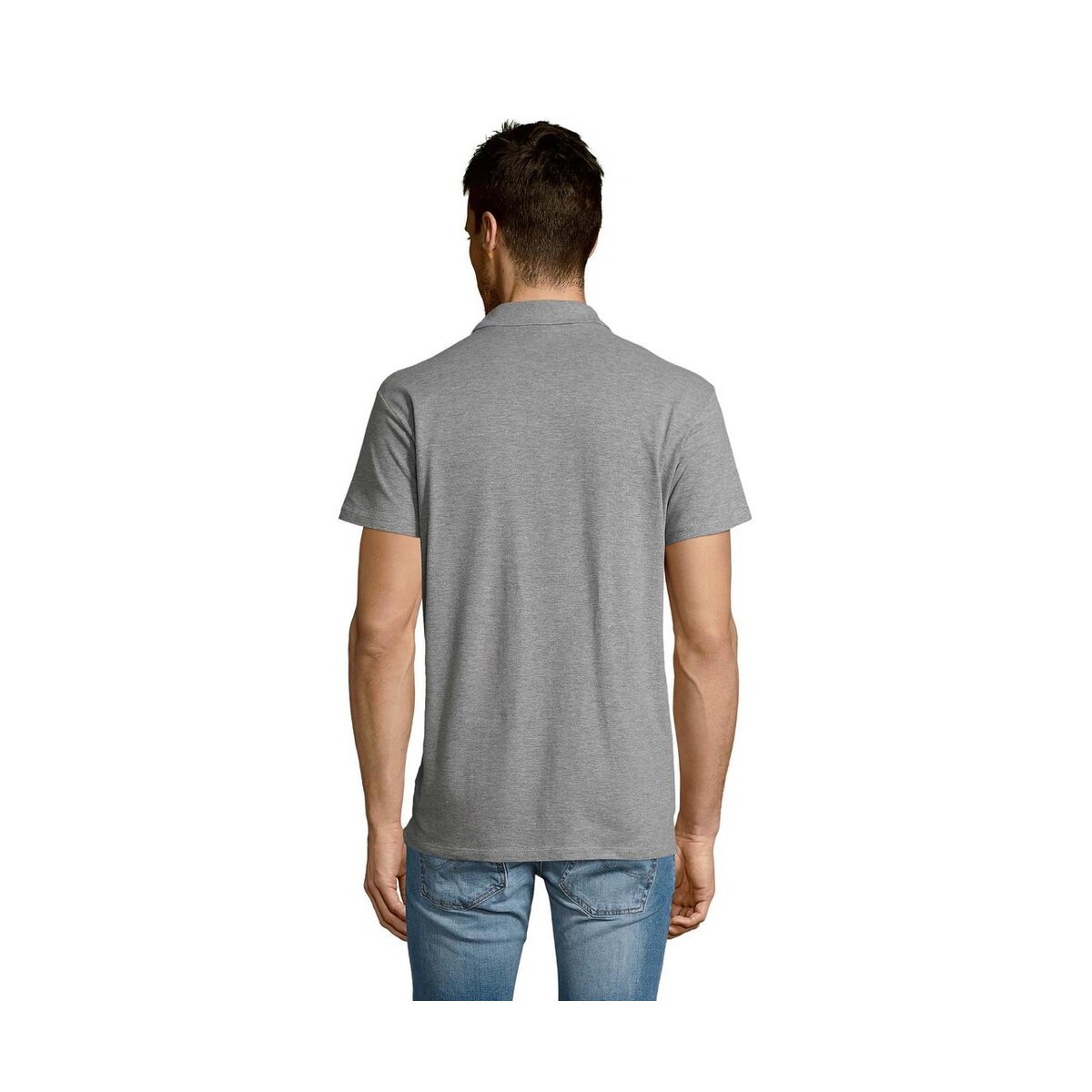 Koszulki polo z logo – summer ii men polo 170g summer ii s11342-gy-back SUMMER II MEN polo 170g SUMMER II s11342-gy-back