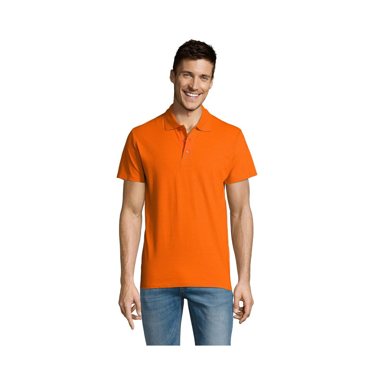 Koszulki polo z logo – summer ii men polo 170g summer ii s11342-or SUMMER II MEN polo 170g SUMMER II s11342-or