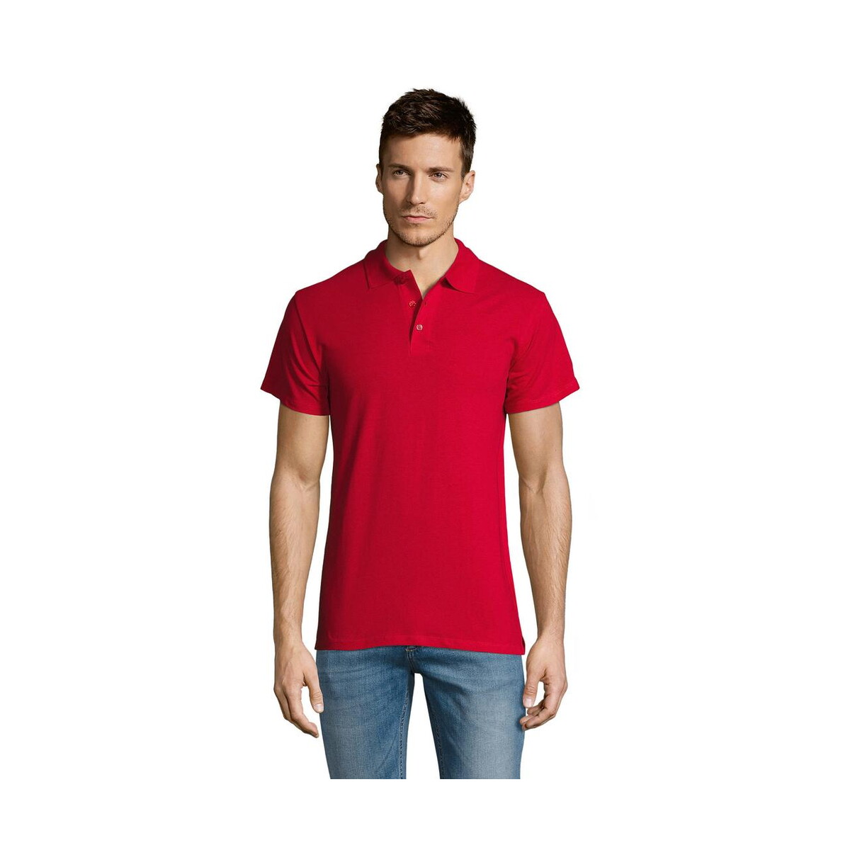 Koszulki polo z logo – summer ii men polo 170g summer ii s11342-rd SUMMER II MEN polo 170g SUMMER II s11342-rd