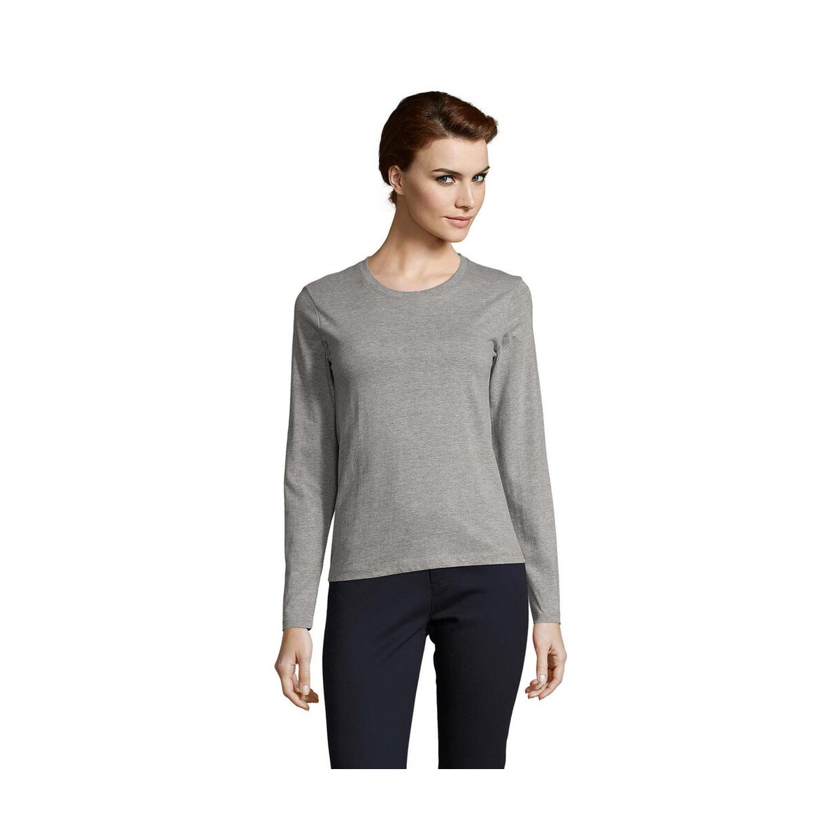 Koszulki z logo – imperial damska bluzka 190 imperial lsl women s02075-gm IMPERIAL damska bluzka 190 IMPERIAL LSL WOMEN s02075-gm