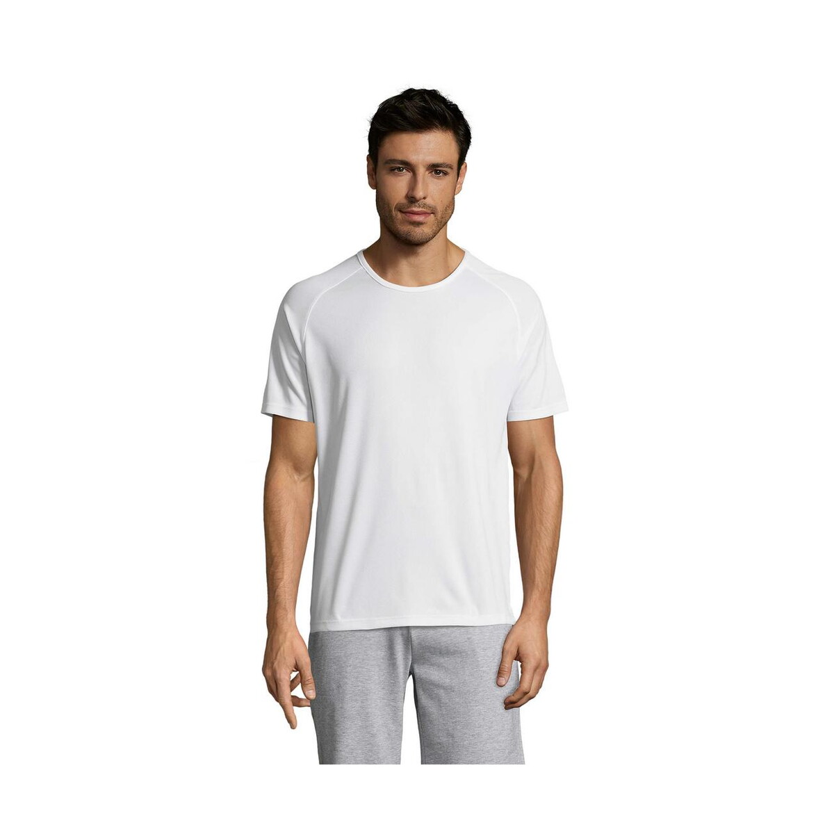 Koszulki z logo – koszulka męska sporty sporty s11939-wh Koszulka męska SPORTY SPORTY s11939-wh