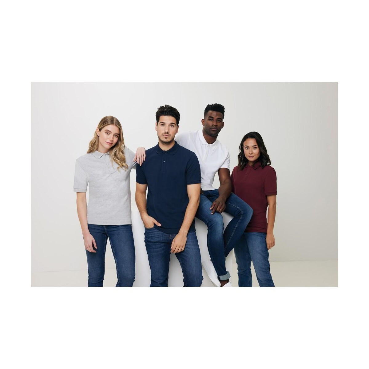 Koszulki z logo – koszulka polo z bawełny z recyklingu iqoniq yosemite T9200.018__G_302 Koszulka polo z bawełny z recyklingu Iqoniq Yosemite T9200.018__G_302