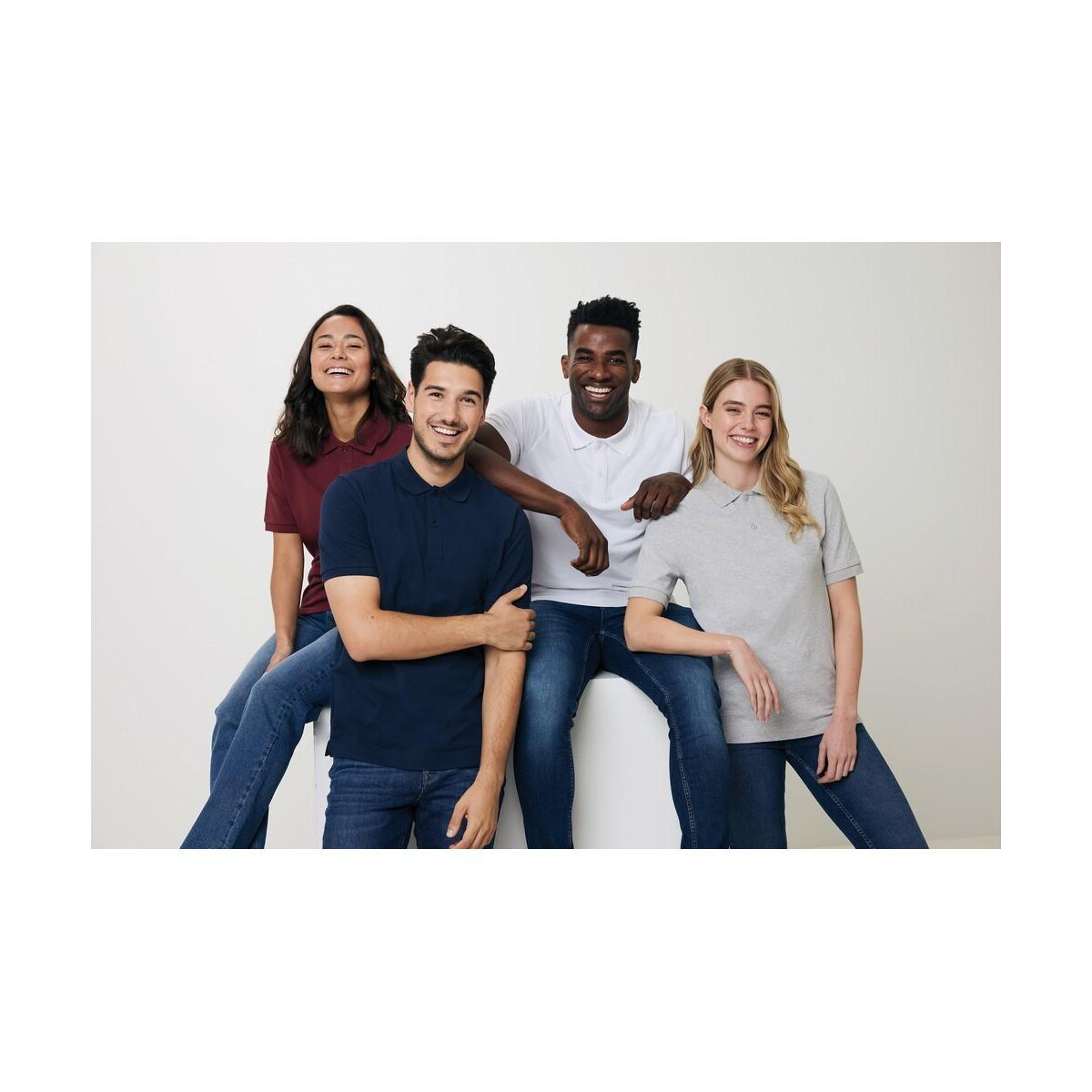 Koszulki z logo – koszulka polo z bawełny z recyklingu iqoniq yosemite T9200.018__G_303 Koszulka polo z bawełny z recyklingu Iqoniq Yosemite T9200.018__G_303