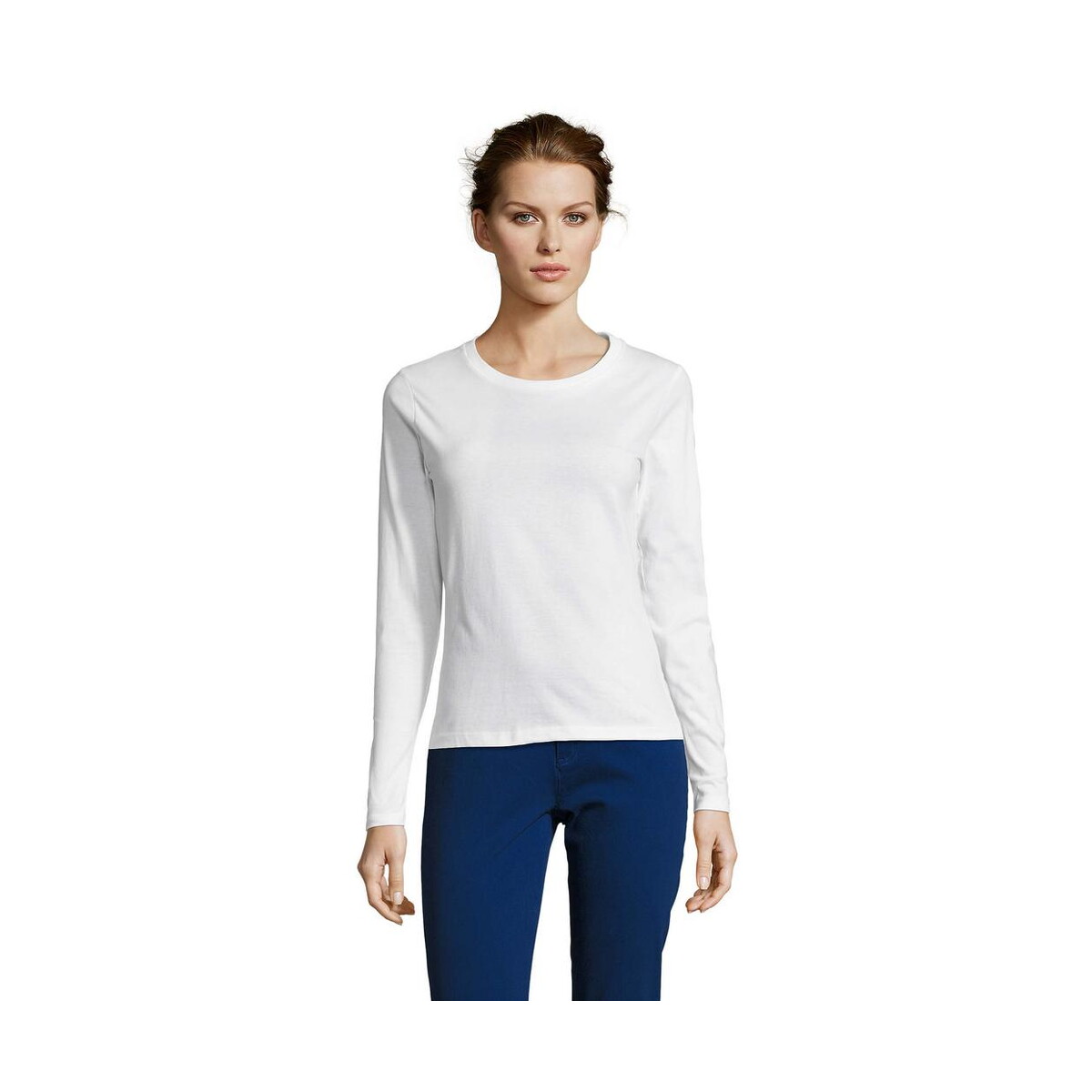 Koszulki z logo – majestic damski t-shirt 150g majestic s11425-wh MAJESTIC Damski T-SHIRT 150g MAJESTIC s11425-wh