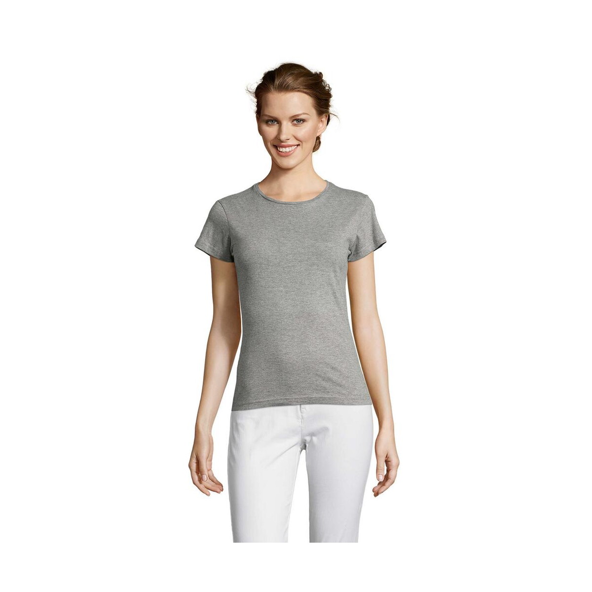 Koszulki z logo – miss damski t-shirt 150g miss s11386-gm MISS Damski T-SHIRT 150g MISS s11386-gm