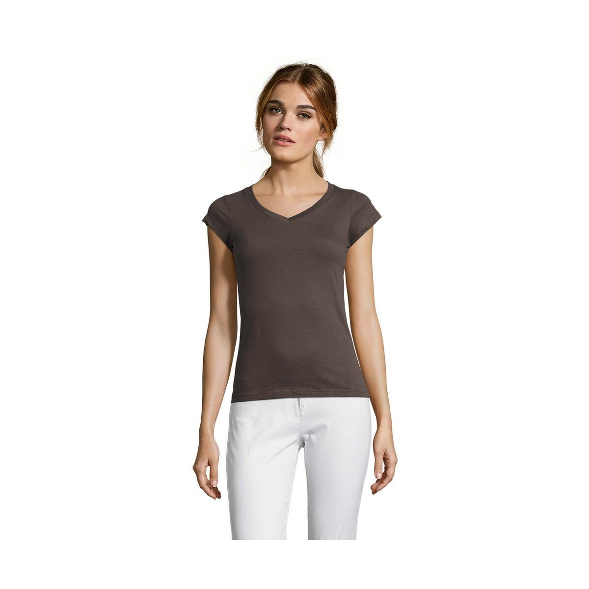 Koszulki z logo – moon damski t-shirt 150g moon s11388-dg MOON Damski T-SHIRT 150g MOON s11388-dg