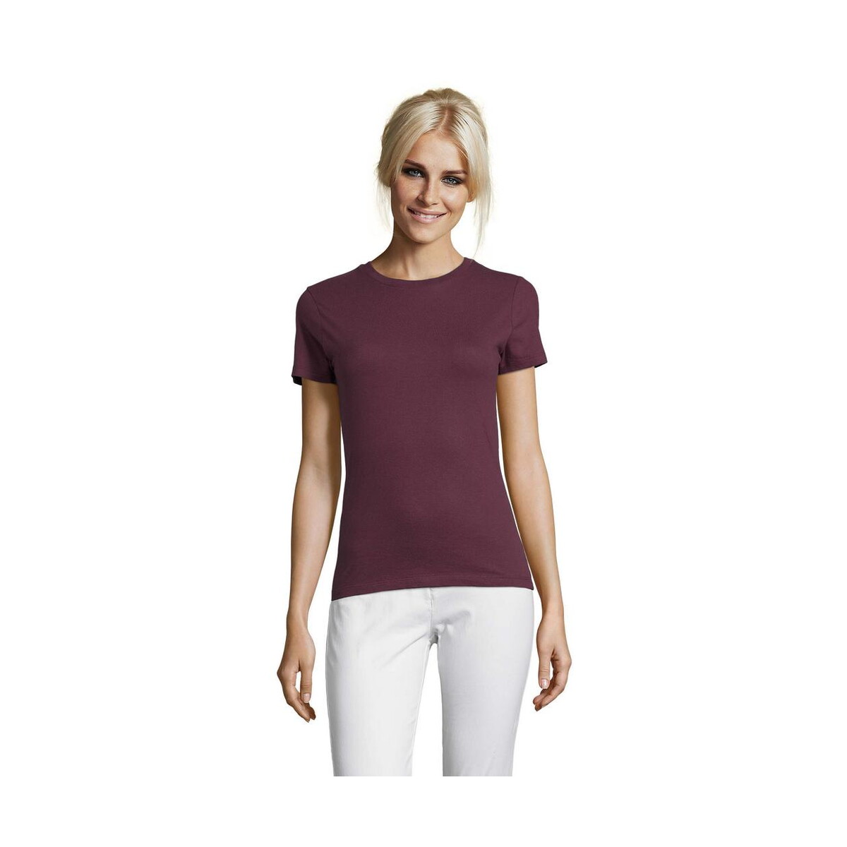 Koszulki z logo – regent damski t-shirt 150g regent women s01825-bg REGENT Damski T-Shirt 150g REGENT WOMEN s01825-bg