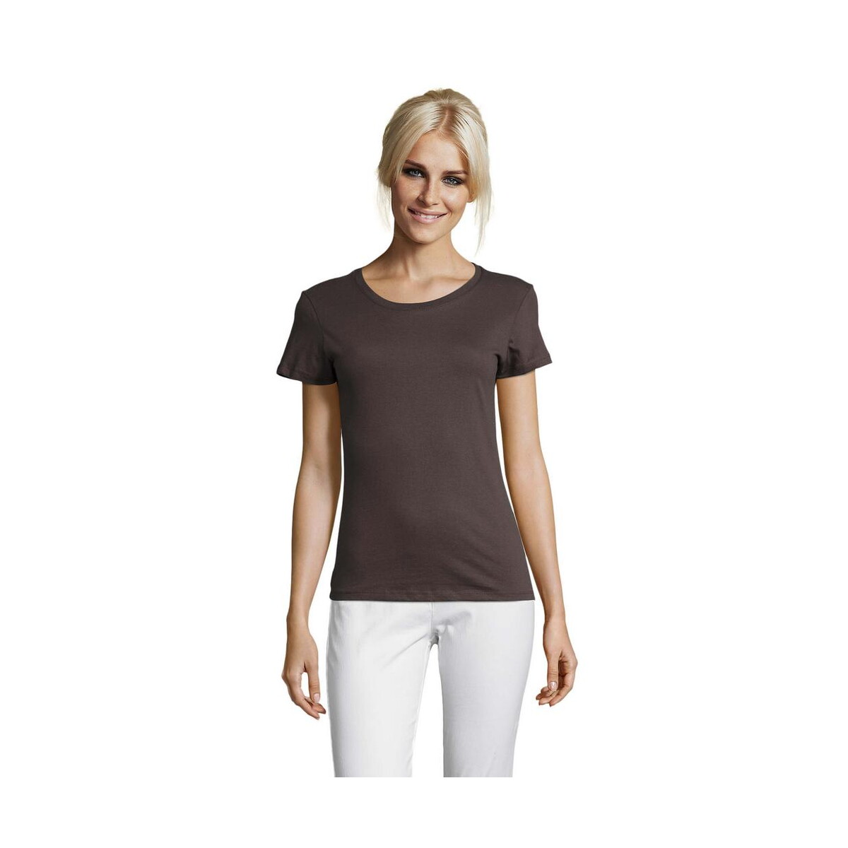Koszulki z logo – regent damski t-shirt 150g regent women s01825-dg REGENT Damski T-Shirt 150g REGENT WOMEN s01825-dg