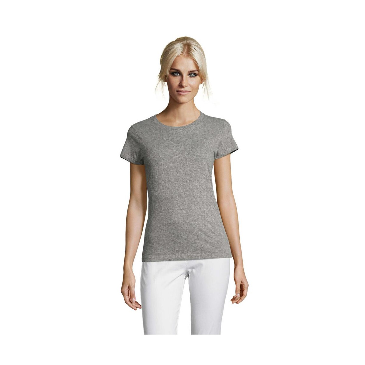 Koszulki z logo – regent damski t-shirt 150g regent women s01825-gm REGENT Damski T-Shirt 150g REGENT WOMEN s01825-gm