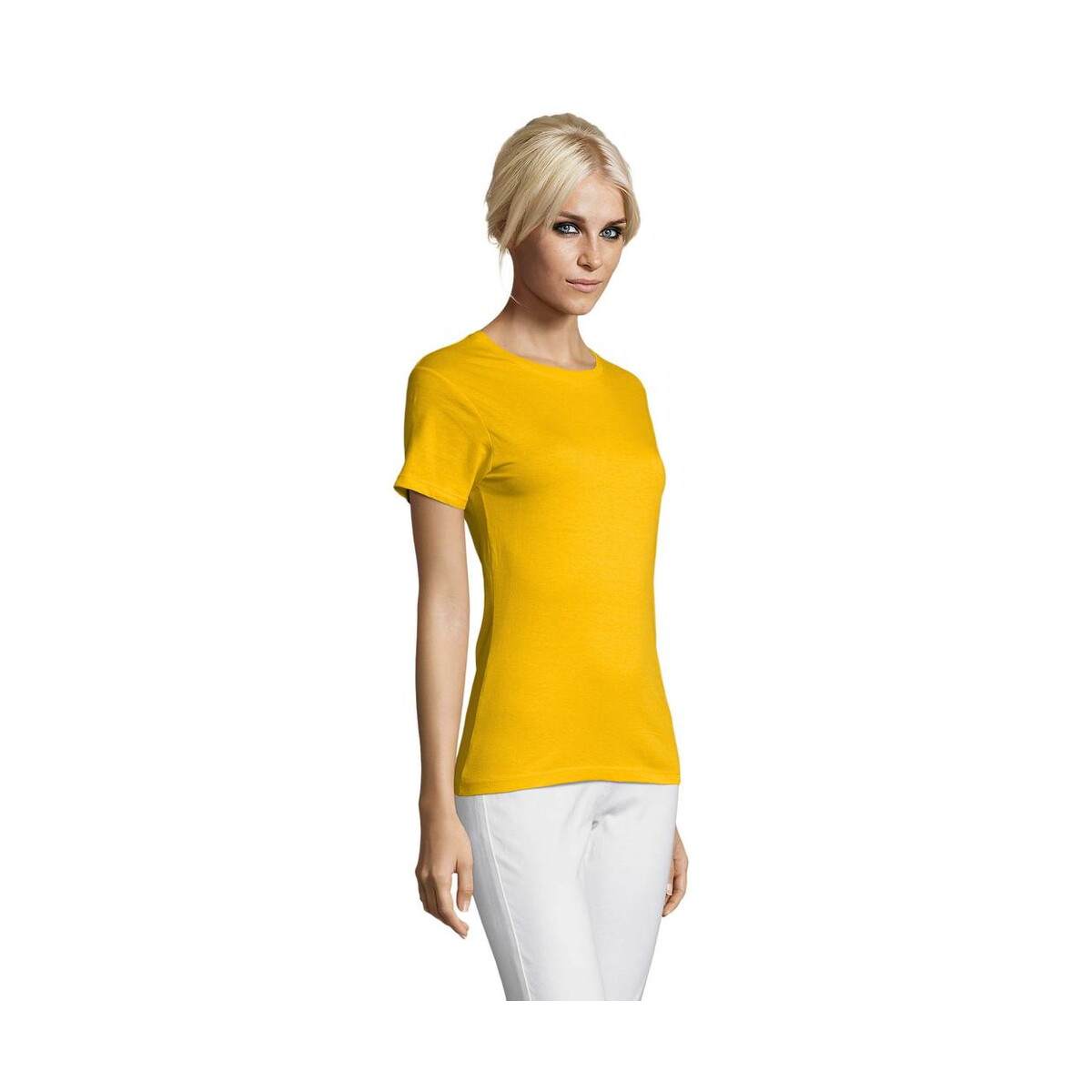 Koszulki z logo – regent damski t-shirt 150g regent women s01825-go-side REGENT Damski T-Shirt 150g REGENT WOMEN s01825-go-side