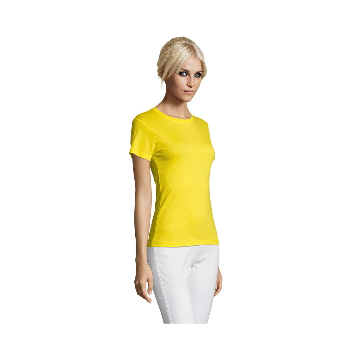 Koszulki z logo – regent damski t-shirt 150g regent women s01825-le-side REGENT Damski T-Shirt 150g REGENT WOMEN s01825-le-side